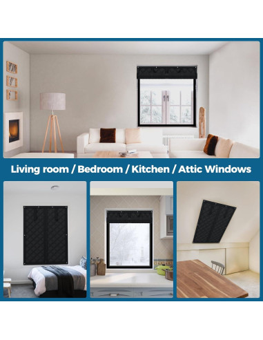 Cortina Térmica Aislante Augblinds 116x157 cm para Ventanas