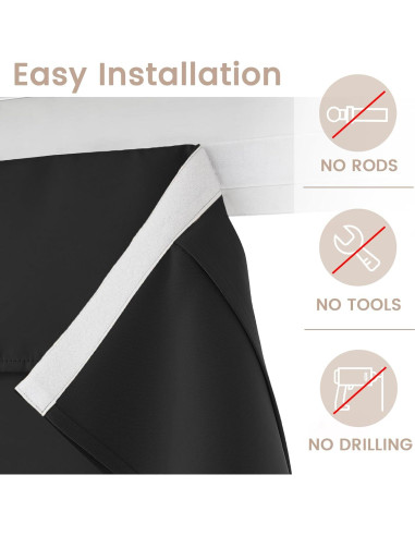 Cortina de Puerta Vatge 20x91 cm Aislante Térmico Negra