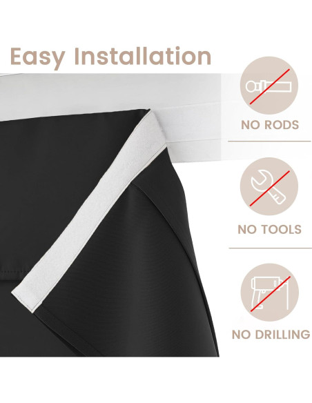 Cortina de Puerta Vatge 20x91 cm Aislante Térmico Negra