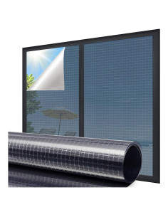 Película de Ventana Coavas One Way 44.5x200 cm Azul Plata