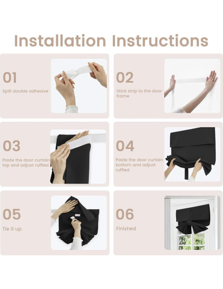 Cortina de Puerta Vatge 20x91 cm Aislante Térmico Negra