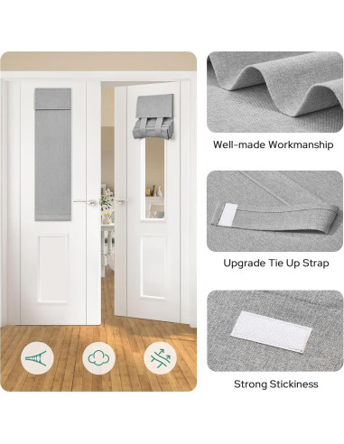 Cortina Blackout HOMEIDEAS 30x101 cm Gris Claro Aislante