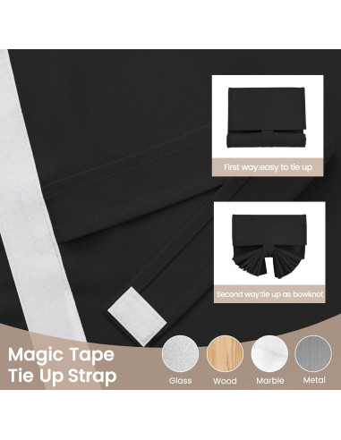 Cortina de Puerta Vatge 20x91 cm Aislante Térmico Negra