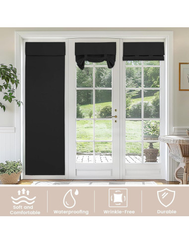 Cortina de Puerta Vatge 20x91 cm Aislante Térmico Negra