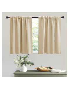 Cortinas Blackout RYB HOME 107x91 cm Beige Biscotti 2 Pcs
