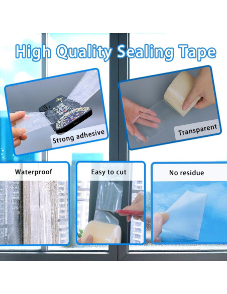 Cinta de Sellado de Ventanas Wensskku 50.29m Transparente