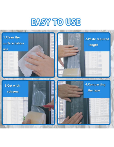 Cinta de Sellado de Ventanas Wensskku 50.29m Transparente