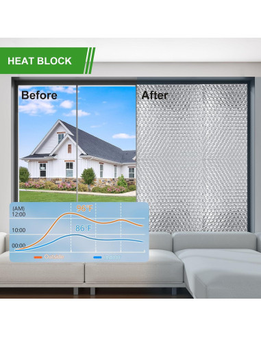 Película Reflectante para Ventanas AGHITG 61 cm x 3 m Aislamiento Solar