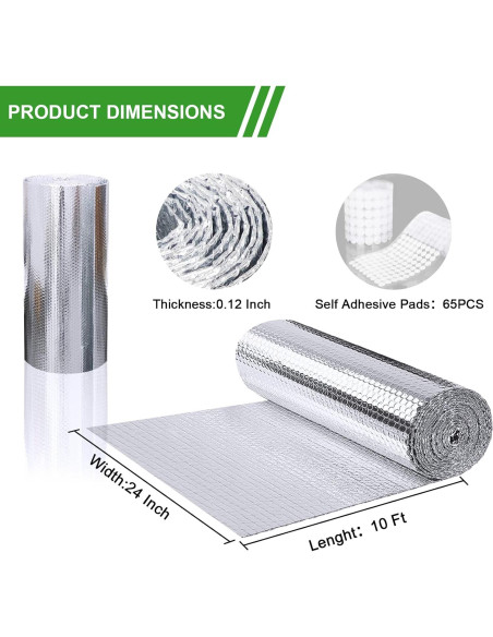 Película Reflectante para Ventanas AGHITG 61 cm x 3 m Aislamiento Solar