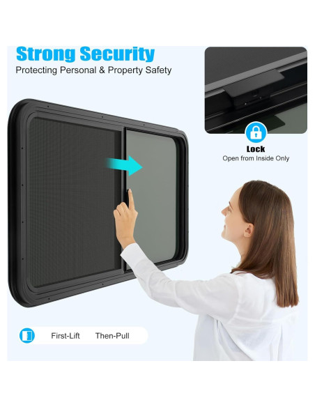 Ventana Deslizante Horizontal 110x59cm AOLIU para RV Ventana Deslizante Horizontal 110x59cm AOLIU para RV