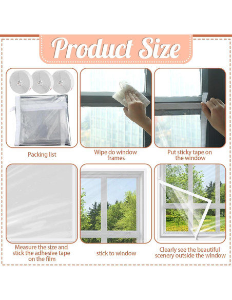 Kit de Aislamiento de Ventana Frienda 3 Pcs 90 x 150 cm