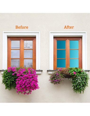 Película Reflectante de Ventana Kinsolar 61x300 cm Azul Plateado