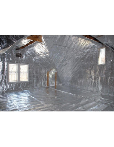 Barrera Radiante Reflectante Aislamiento Foil 1.22m x 38.1m NASA TECH