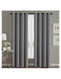 Cortinas Térmicas Opacas H.VERSAILTEX 132x243 cm Gris (Juego 2)