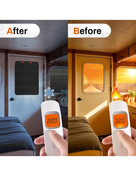 Cortina Blackout JUSTTOP para Ventana de RV 63.5x40.6cm