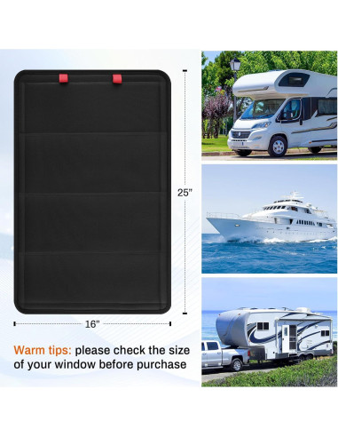 Cortina Blackout JUSTTOP para Ventana de RV 63.5x40.6cm