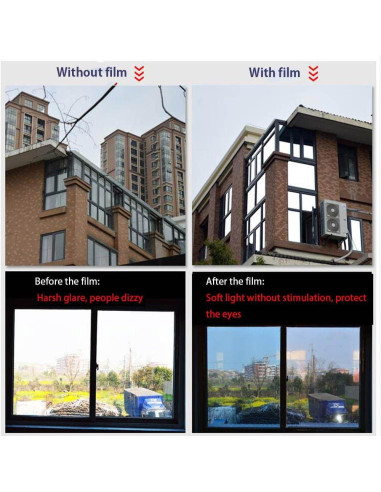 Película de Ventana HOHOFILM 45x200cm Espejo Privacidad Diurna