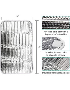 Cortina Reflectante para Ventana de RV BATOUDE 63.5x40.6cm 2