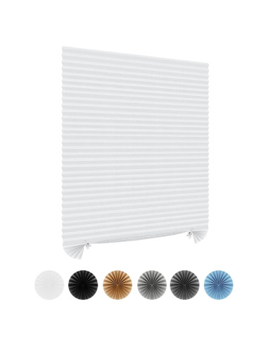 Persianas Plisadas Autoadhesivas Maritown 61x150 cm Blanco