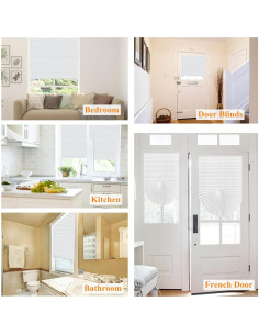 Persianas Plisadas Autoadhesivas Maritown 61x150 cm Blanco 2