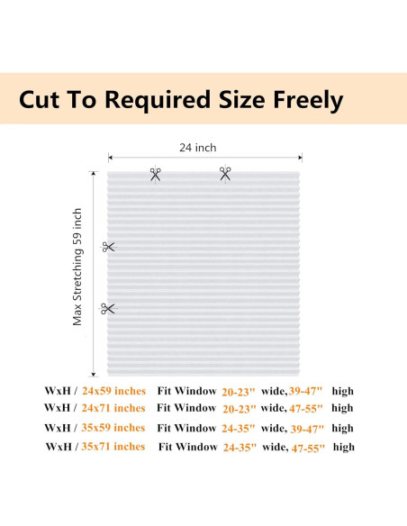 Persianas Plisadas Autoadhesivas Maritown 61x150 cm Blanco Persianas Plisadas Autoadhesivas Maritown 61x150 cm Blanco