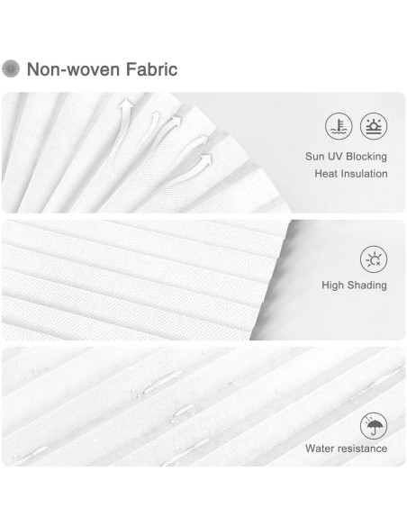 Persianas Plisadas Autoadhesivas Maritown 61x150 cm Blanco Persianas Plisadas Autoadhesivas Maritown 61x150 cm Blanco