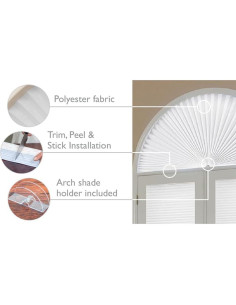 Cortina Plisada Bloqueo de Luz Redi Shade Arco 182.88x91.44cm 2