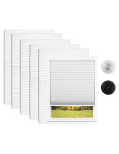 Cortinas Plisadas Blackout Changshade 6-Pack 91x183cm Blanco