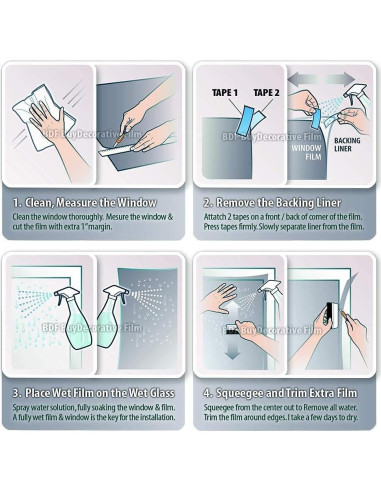 Película de Ventana Buydecorativefilm NSN70 61x427cm Alta Transparencia