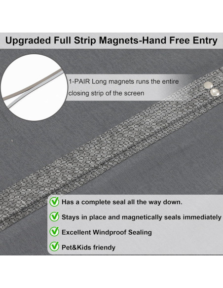 Cortina de Puerta Magnética Aislante Okayavo 91x203 cm