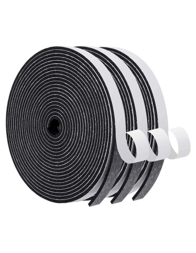 Sellador de Puerta MAGZO Cinta de Espuma Adhesiva 50FT Negro