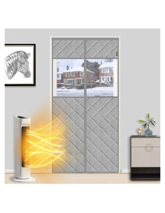 Cortina de Puerta Aislante Térmica MAGZO 91.44x203.2cm Gris