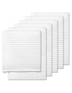 Paquete de 6 Cortinas Plisadas Temporales Tlence 35x70 cm Blanco