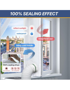 Sello de Ventana AC Portátil LOVIGA 400 cm - Impermeable y Fácil Instalación 2