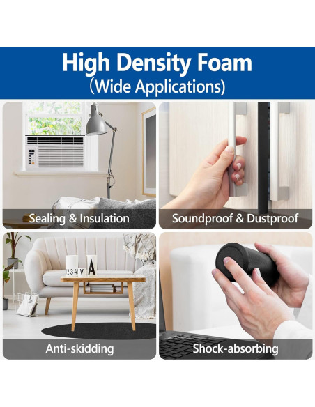 Cinta de Espuma Autoadhesiva Kikerike 0.64cm x 12.8m Aislamiento