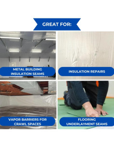 Cinta de Barrera de Vapor BlueTex 7.6 cm x 54.9 m - 1 Rollo 2