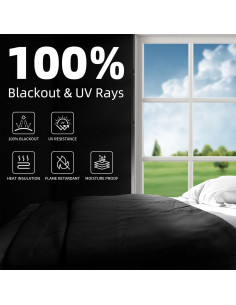 Cortina Blackout AIFOTO 100% Oscura 67x50cm Protección UV 2