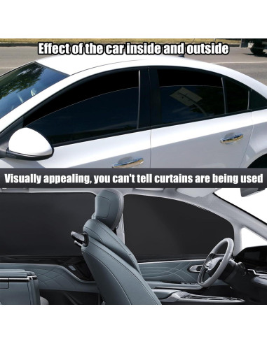 Cortinas de Privacidad para Auto XCBYT - 4 Piezas Sombra Magnética