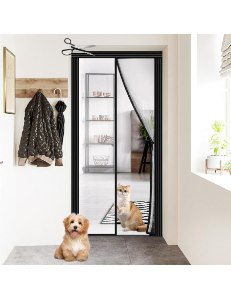 Cortina de Puerta Aislante Veanusiver Ajustable 74-86cm x 200-210cm Cortina de Puerta Aislante Veanusiver Ajustable 74-86cm x 200-210cm