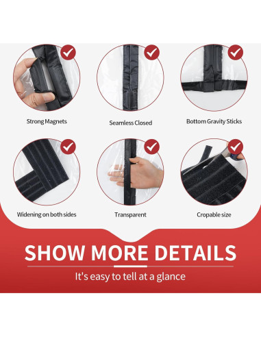 Cortina de Puerta Aislante Veanusiver Ajustable 74-86cm x 200-210cm