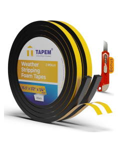 Sellador de Puerta Tapem 10 m - 2 Rollos de Espuma Neopreno