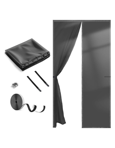 Cortina de Puerta Aislante Magnética Fillis 91.44x208.28 cm TPU Gris