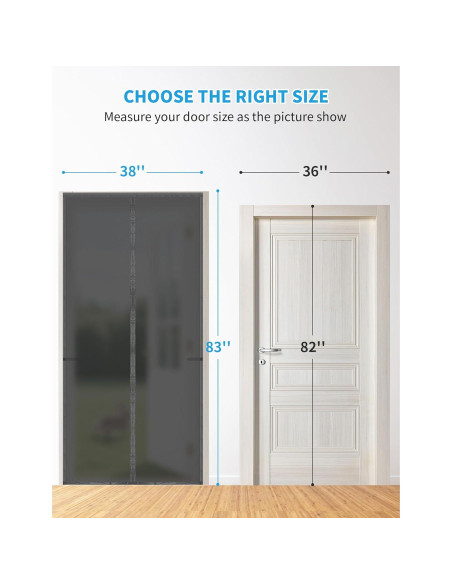 Cortina de Puerta Aislante Magnética Fillis 91.44x208.28 cm TPU Gris