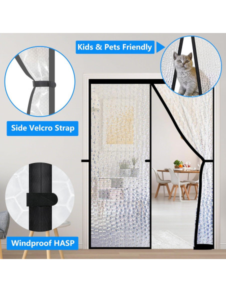 Cortina de Puerta Aislante Magnética RELIANCER 96.5x208.3cm