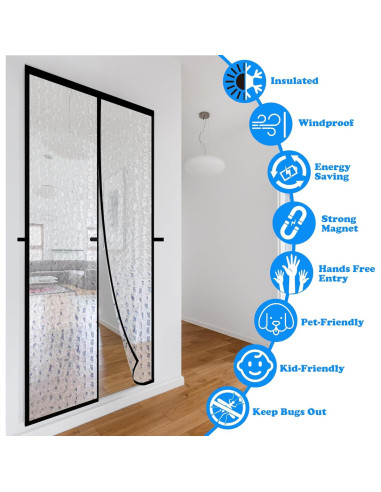 Cortina de Puerta Aislante Magnética RELIANCER 96.5x208.3cm