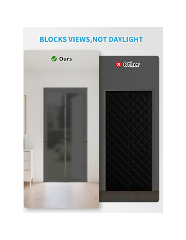 Cortina de Puerta Aislante Magnética Fillis 91.44x208.28 cm TPU Gris