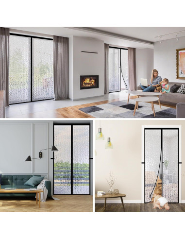 Cortina de Puerta Aislante Magnética RELIANCER 96.5x208.3cm