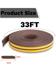 Tira de Sellado Aislante Qoqooice 1.9cm x 12.7cm Marrón 2