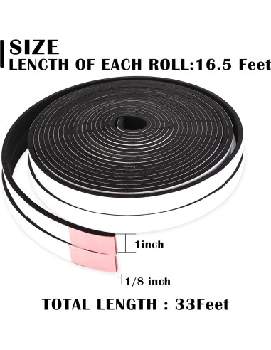 Cinta de Espuma Autoadhesiva Genérico 2.54cm x 0.32cm 10.06m