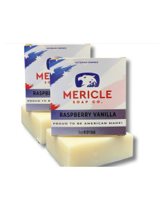 Barra de Cuerpo Orgánica Mericle Soap Co. 142g Frambuesa Vainilla